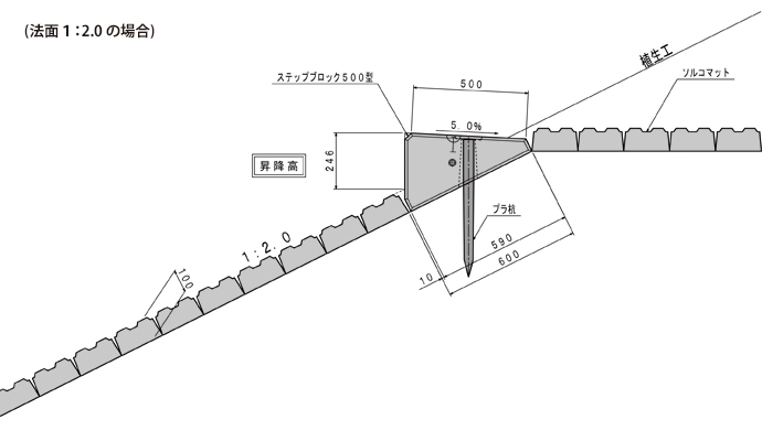 ステップ500標準断面図（参考）